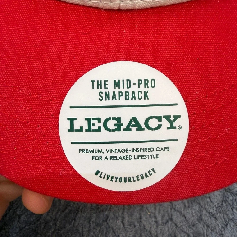Legacy Mid-Pro Snapback Hat IDI American Flag Trucker Cap Red White Blue 3478